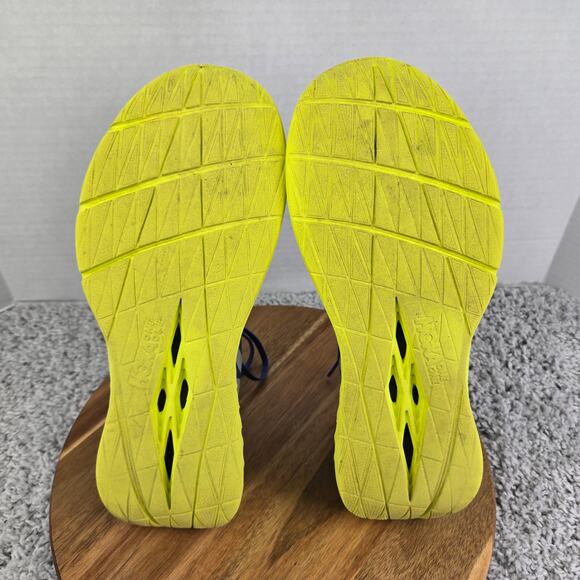 Hoka One One Carbon X Royal Blue Green Athletic Gym Daily Running Shoe Mens 11 - Picture 9 of 13